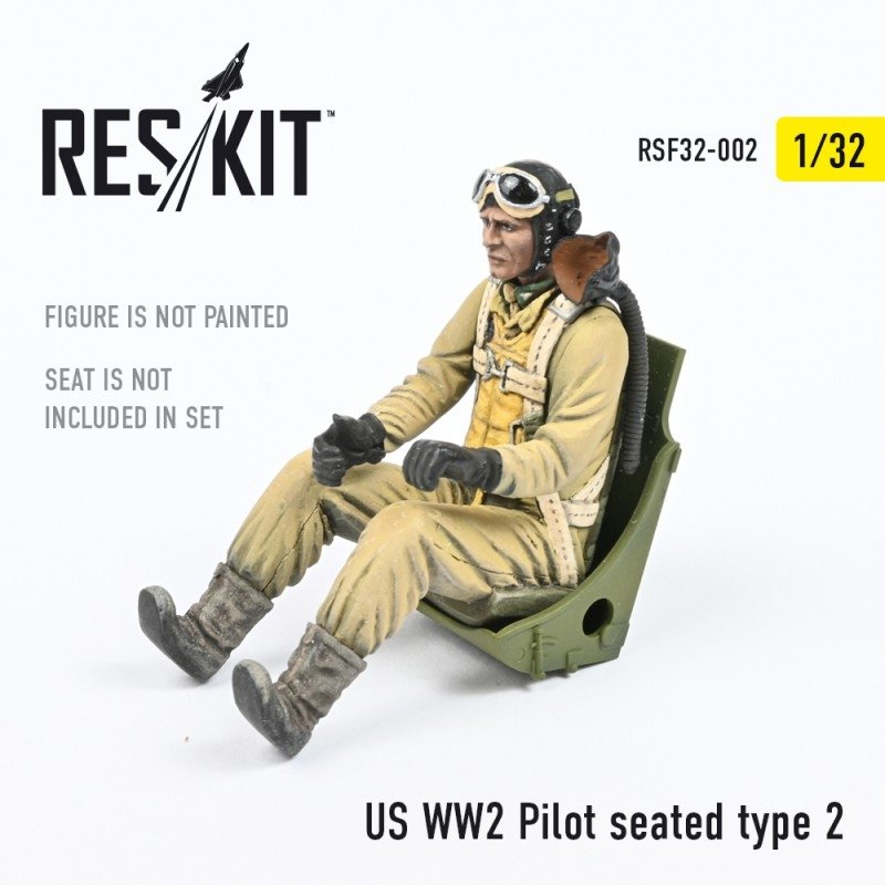 RESKIT RSF32-0002 Avion de pilote américain de la Seconde Guerre mondiale, type 2, échelle 1/32