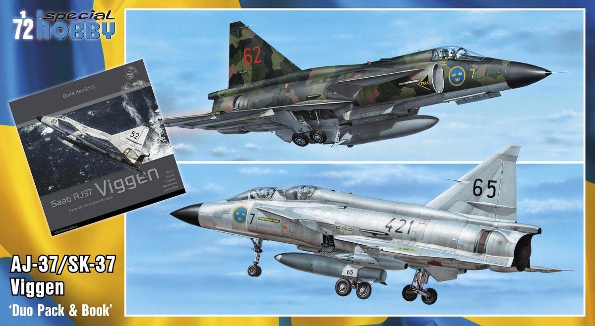 Special Hobby 72411 SAAB 37 Viggen Duo Pack &amp; Livre 1/72