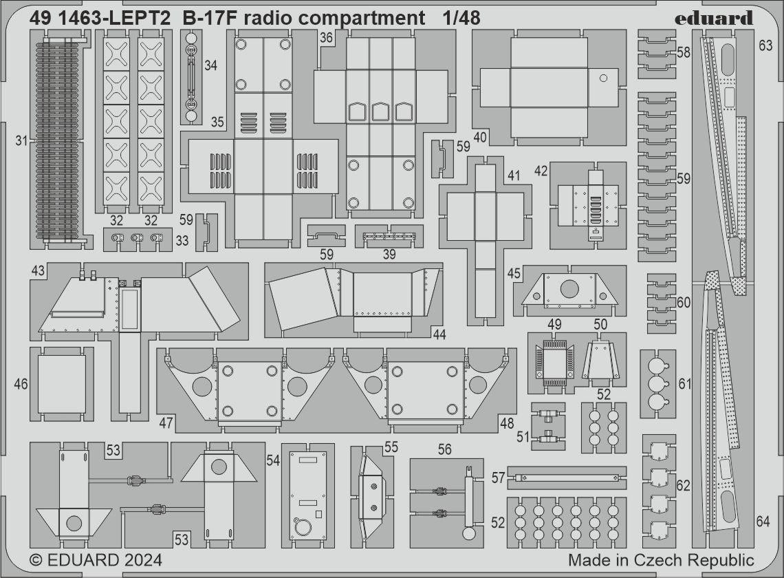 Eduard BIG49426 B-17F regular nose PART I EDUARD 1/48 – zdjęcie 6