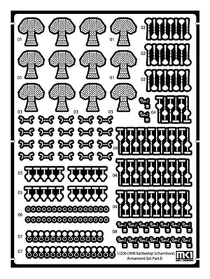 MK1 Design MS-20019 DKM Cuirassé SCHARNHORST PIÈCES D&amp;#39;ARMEMENT pour Trumpeter 1/200 – Bild 4