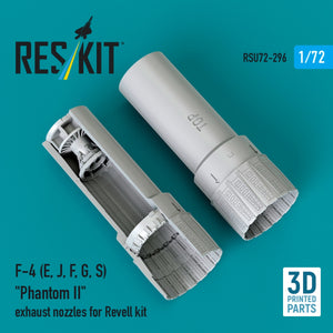 RESKIT RSU72-0296 F-4 (E, J, F, G, S) « Phantom II » tuyères d&amp;#39;échappement pour maquette Revell (impression 3D) 1/72