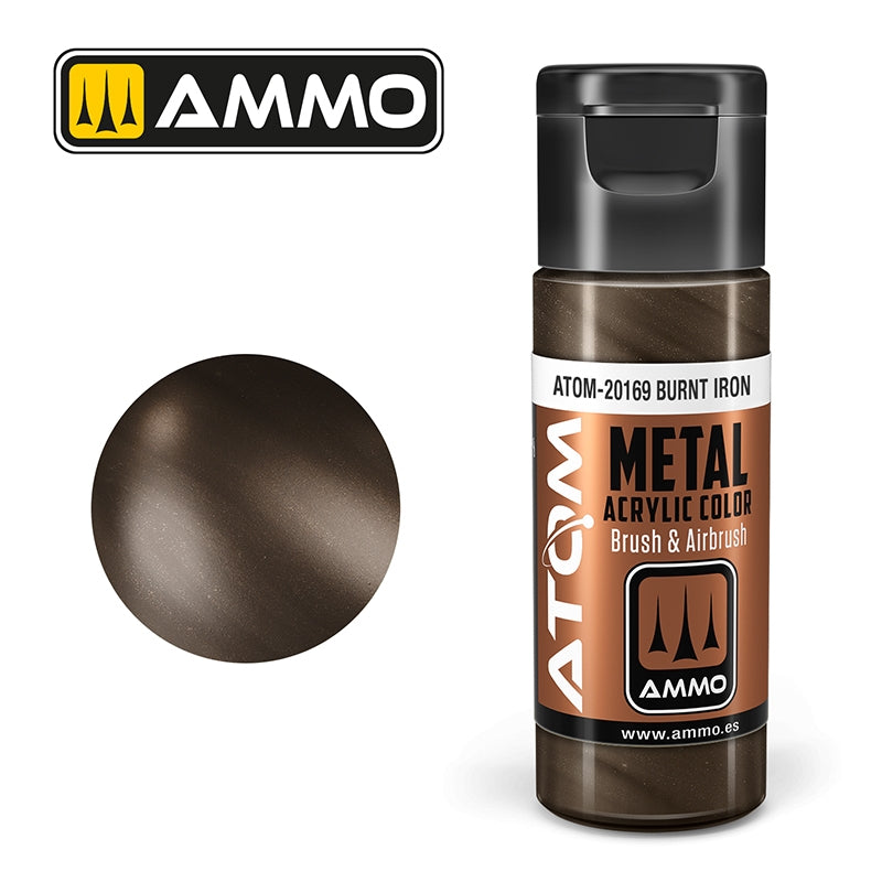 Ammo de Mig Jimenez 20169 ATOM METALLIC Fer brûlé 20ml