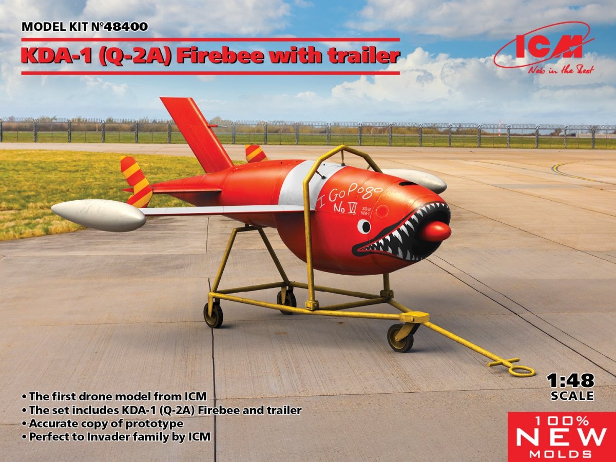 ICM 48400 Q-2A (AQM-34B) Firebee avec remorque 1/48