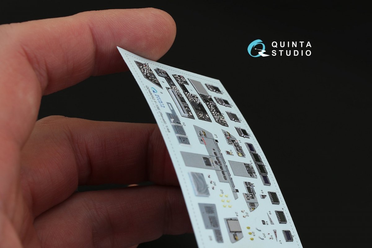 Intérieur imprimé en 3D et coloré sur papier décalcomanie Quinta Studio QD48052 F-15E (pour maquette Revell) 1/48  – immagine 5