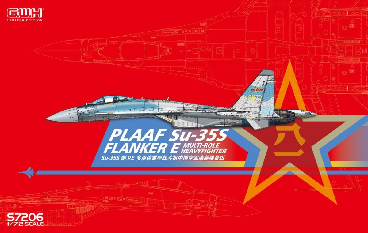 Maquette Great Wall Hobby S7206 Flanker E, Force aérienne de l'Armée populaire de libération chinoise, échelle 1/72