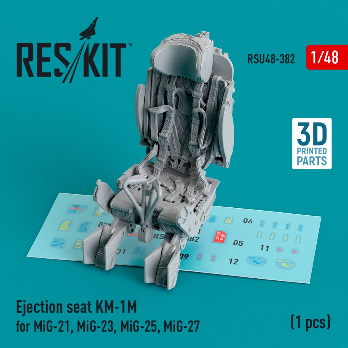 Siège éjectable RESKIT RSU48-0382 KM-1M (1 pièce) (Imprimé en 3D) 1/48