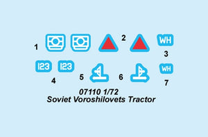 Tracteur soviétique Vorochilovets Trumpeter 07110 au 1/72 – image 3