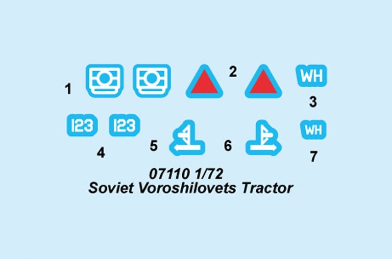 Tracteur soviétique Vorochilovets Trumpeter 07110 au 1/72 – image 3