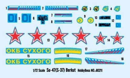 Hobby Boss 80211 Sukhoi SU-47 Berkut 1/72 – Bild 4