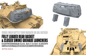 Lance-grenades fumigènes Meng Model SPS-065, panier arrière entièrement chargé et fermé, échelle 1/35