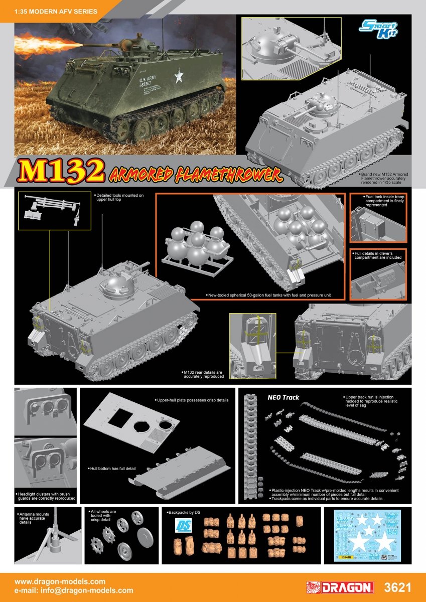 Dragon 3621 M132 Lance-flammes blindé 1/35