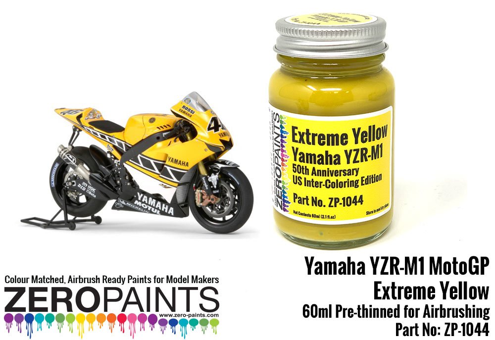 Peinture jaune extrême Yamaha MotoGP Zero Paints ZP-1044 60 ml