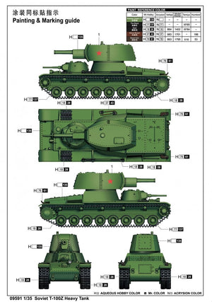 Trumpeter 09591 Char lourd soviétique T-100Z 1/35 – immagine 4