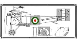 Ensemble de masques de peinture Copper State Models A32-02 pour Nieuport XVII italien, échelle 1/32