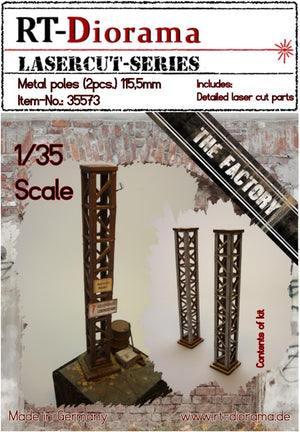 Poteaux métalliques RT-Diorama 35573 (2 pièces) 115,5 mm 1/35