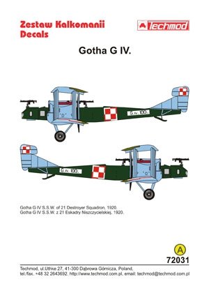 Techmod 72031 - Gotha G.IV (SSW) 1/72 – immagine 2