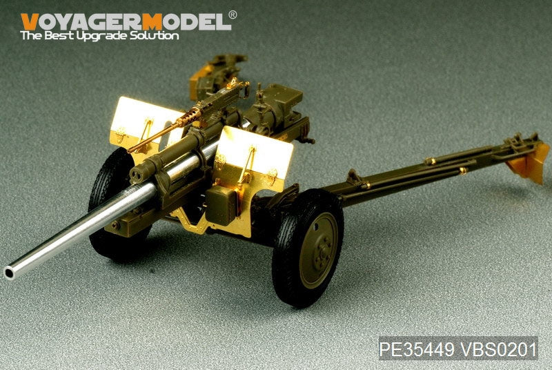 Maquette Voyager PE35449 Seconde Guerre mondiale, canon antichar américain M5 de 3 pouces avec obusier M1 ou de 105 mm, affût M2A1, kit 2 en 1 pour AFV CLUB 35S64 et 35160, échelle 1/35 – Bild 2