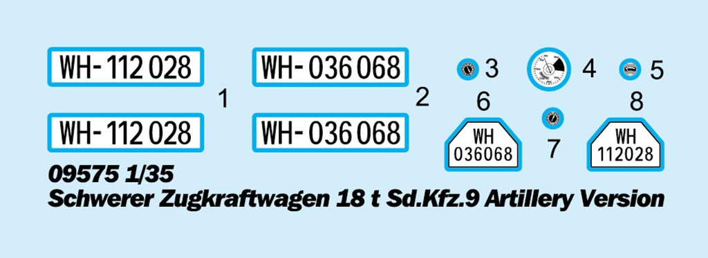 Trumpeter 09575 Schwerer Zugkraftwagen 18 t Sd.Kfz.9 Artillerie Version 1/35 – image 4