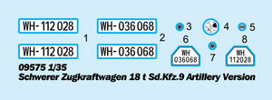 Trumpeter 09575 Schwerer Zugkraftwagen 18 t Sd.Kfz.9 Artillerie Version 1/35 – image 4