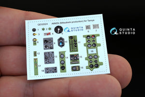 Intérieur imprimé en 3D et coloré sur papier décalcomanie Quinta Studio QD32024 A6M2b (prod. Mitsubishi) 1/32 – Bild 3