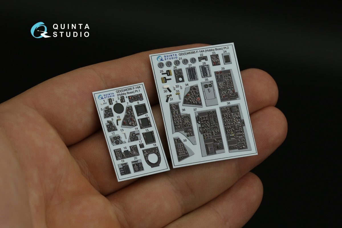 Intérieur imprimé en 3D et coloré sur papier décalcomanie Quinta Studio QDS-48395 F-14A (Hobby Boss) (Petite version) 1/48 – image 6