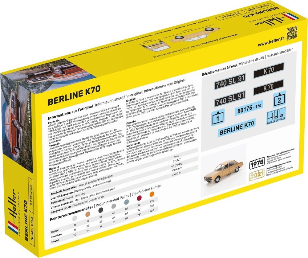 Heller 80176 Berline K70 1/43 – immagine 2