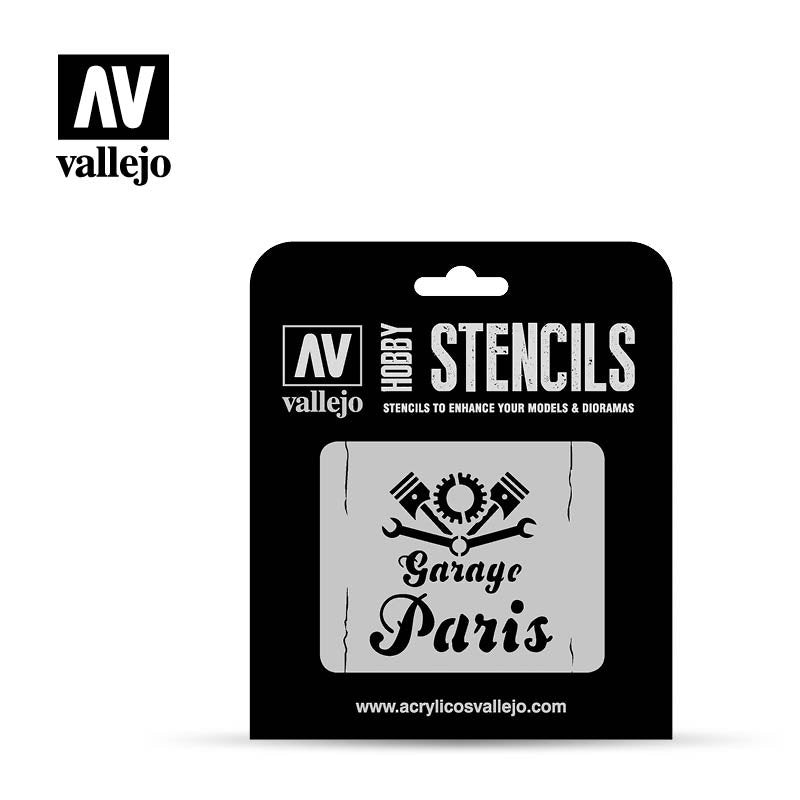 Panneau de garage vintage Vallejo ST-LET001, échelle 1/35