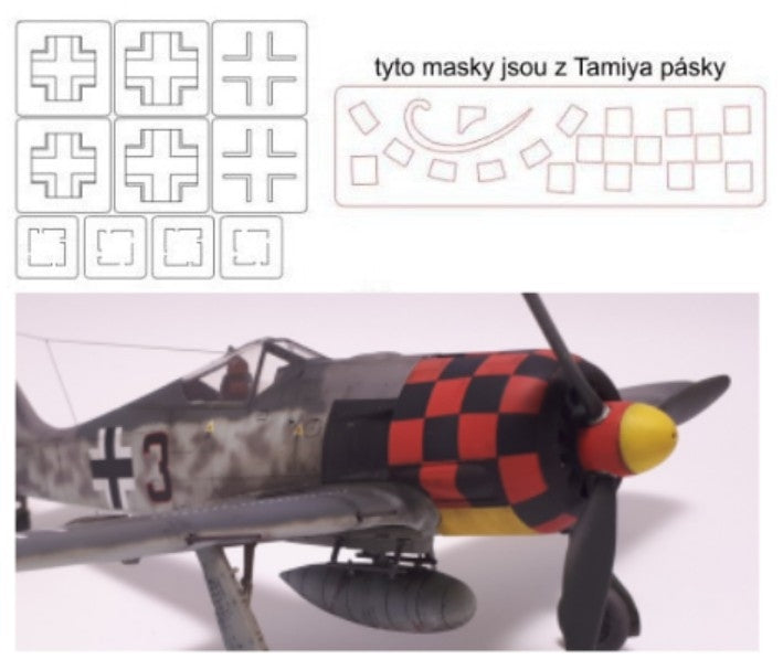 Omask 34008 Fw 190 A-6 nez à damier (pour Eduard) 1/48 