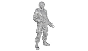 Commandant CMK F48333 (debout), escouade d&amp;#39;infanterie de l&amp;#39;armée américaine, 2e division, 1/48