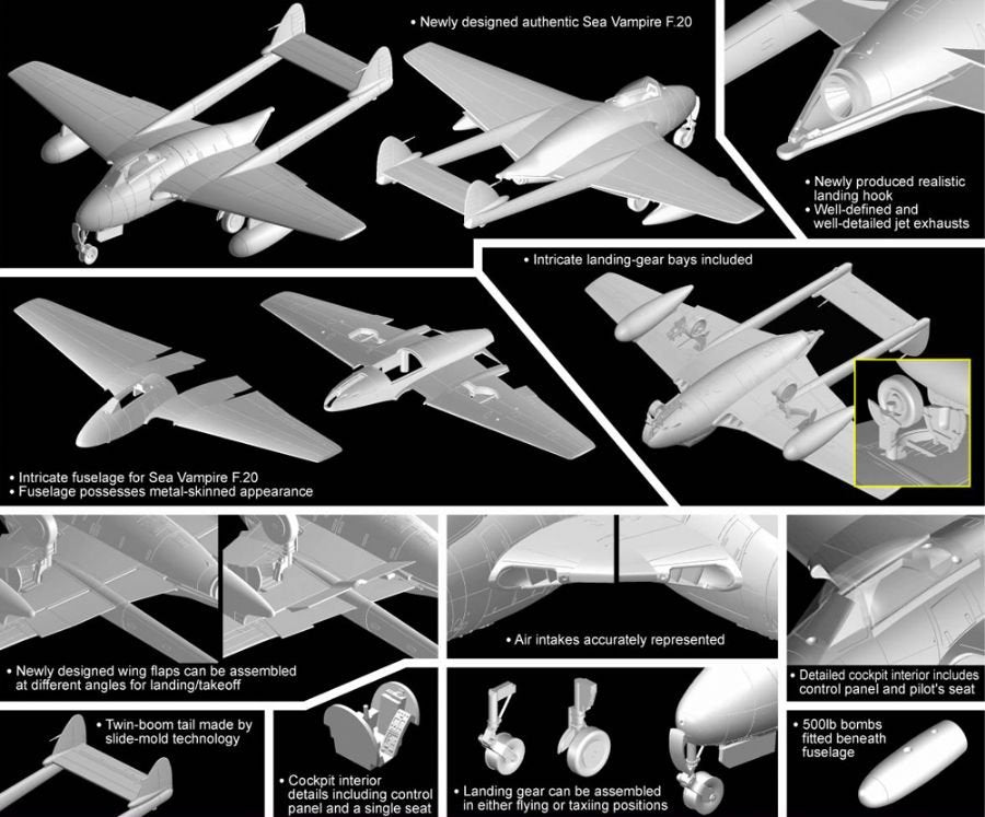 Cyber ​​Hobby 5112 Sea Vampire F.20 1/72 – image 2