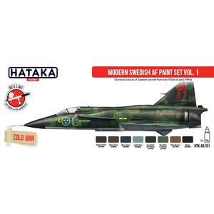 Hataka HTK-AS101 Ensemble de peinture AF suédois moderne vol.1 (8x17ml) – imagen 2