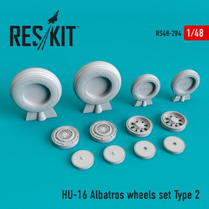 RESKIT RS48-0284 HU-16 « ALBATROS » JEU DE ROUES TYPE 2 1/48