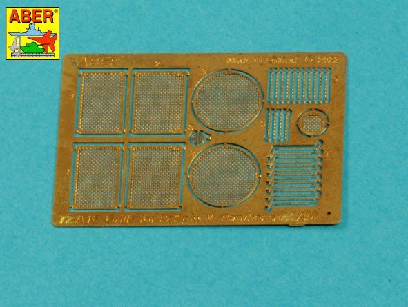 Aber 72A16 Grilles for German Panther, Ausf.A/D / PzKpfw. V, Ausf.A/D, Panther - Grilles 1/72