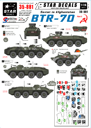 Star Decals 35-881 Soviétiques en Afghanistan, partie 3, échelle 1/35