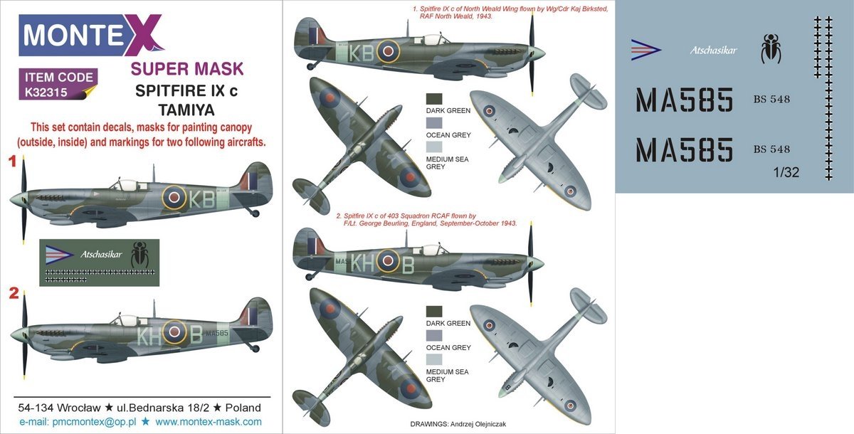 Montex K32315 SPITFIRE IX 1/32