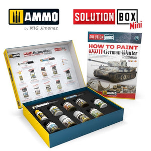 AMMO of Mig Jimenez 7901 Solution Box MINI - How to paint WWII German winter vehicles – zdjęcie 2