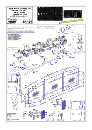 Aber 35A066 Grilles latérales pour Pz.IV, Jagdpanzer IV (A), Stug.IV - version tardive (1/35) – Bild 3