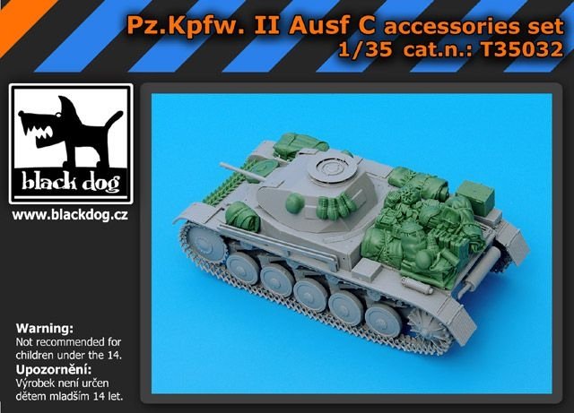 Chien noir T35032 Pz.Kpfw. II Ausf C ensemble d'accessoires 1/35