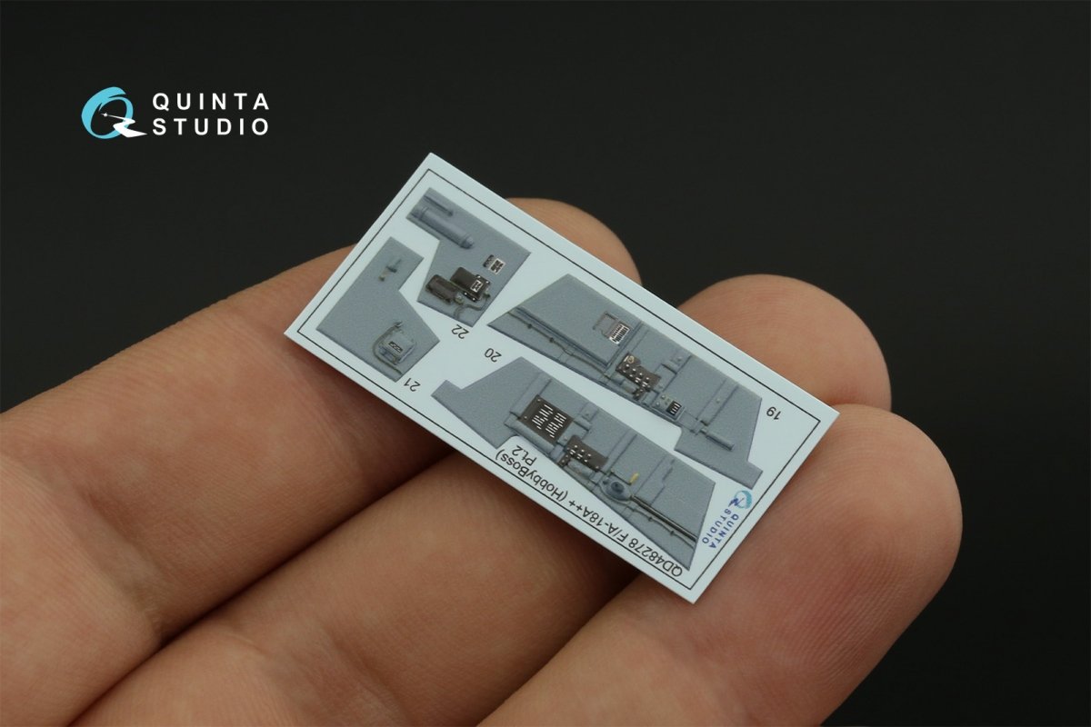 Intérieur imprimé en 3D et coloré sur papier décalcomanie Quinta Studio QD48278 F/A-18A++ (HobbyBoss) 1/48 – image 7