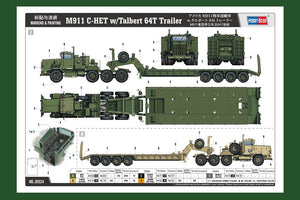 Hobby Boss 85524 M911 C-HET avec remorque Talbert 64T ​​1/35 – immagine 5
