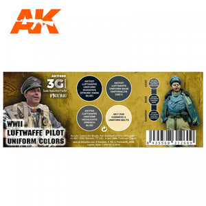 AK Interactive AK11690 Couleurs de l&amp;#39;uniforme de pilote de la Luftwaffe de la Seconde Guerre mondiale 4x17 ml – image 2