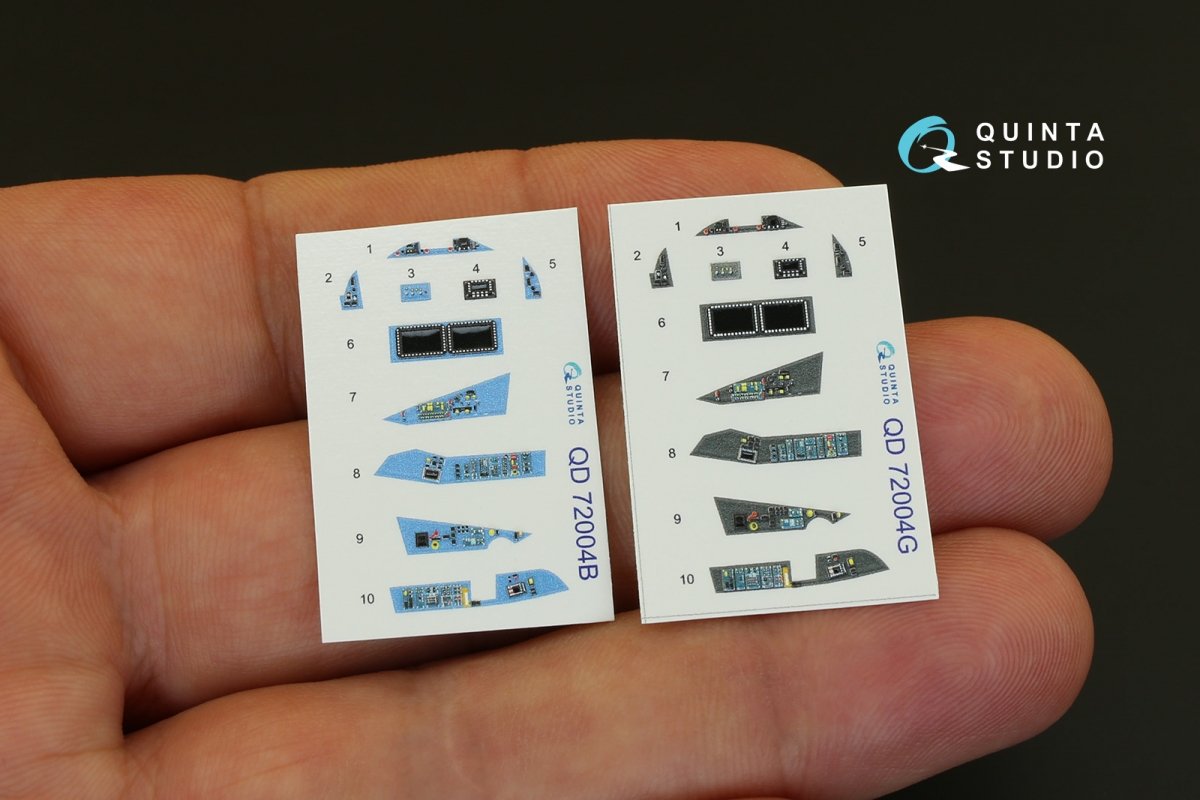 Intérieur imprimé en 3D et coloré sur papier décalcomanie Quinta Studio QD72004 SU-57 (pour kit Zvezda) 1/72 – Bild 5