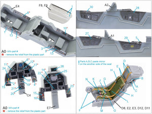 Intérieur imprimé en 3D et coloré sur papier décalcomanie (Kinetic) Quinta Studio QD48118 Mirage 2000-5B 1/48 – image 17