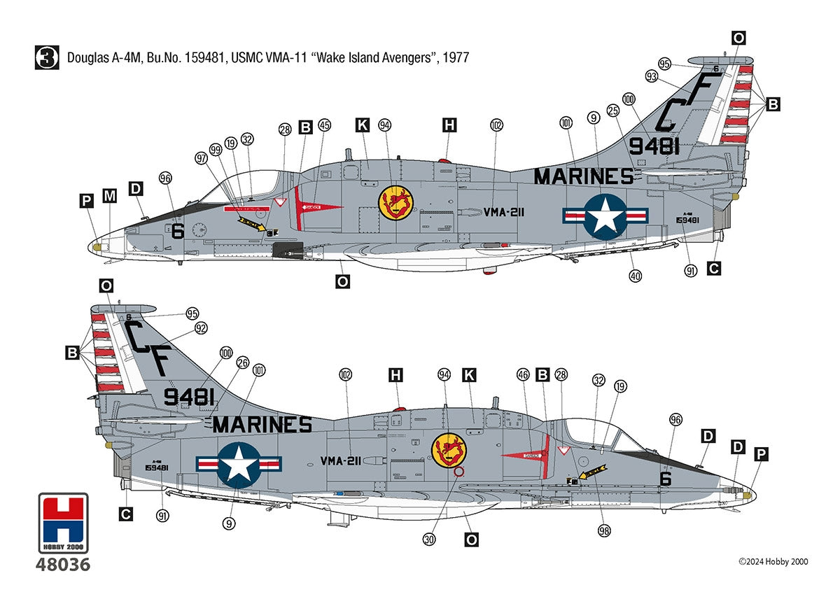 Hobby 2000 48036 Douglas A-4M Skyhawk (HASEGAWA + CARTOGRAF + MASK) 1/48 – imagen 2