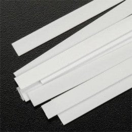 Plastruct 90728 ROD 0,5 mm x 4,8 mm - 250 mm (Styrène blanc) / 10 pièces.