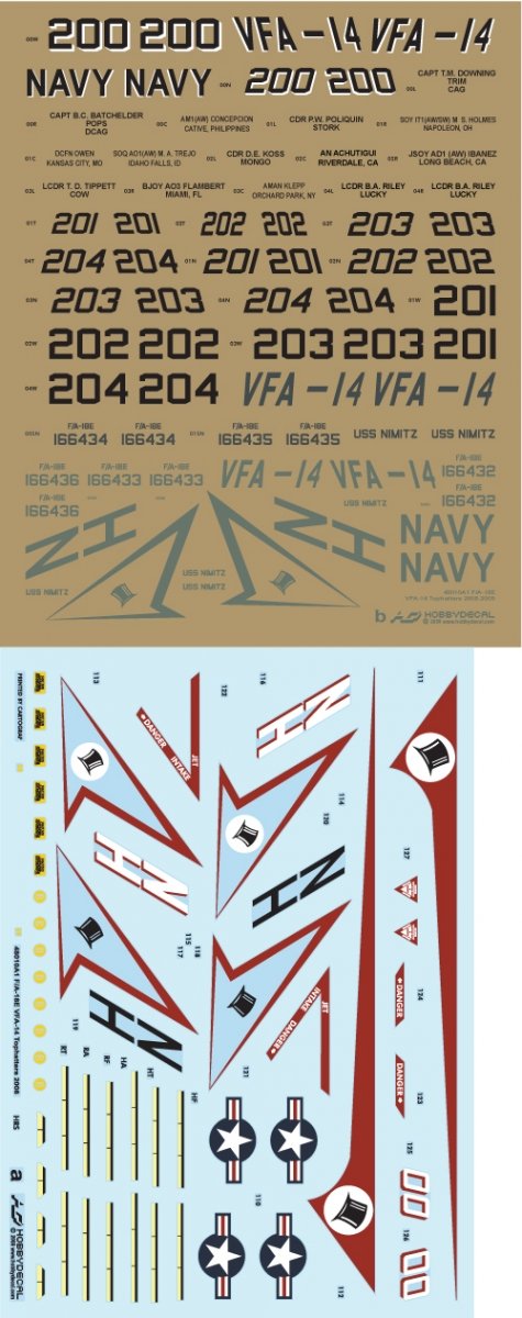 HobbyDecal AL48010V1 F/A-18E Tophatters 2008-2009 1/48  – Bild 5