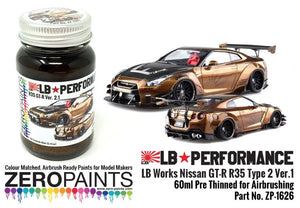 Peinture Zero Paints ZP-1626 Noir et Or pour Nissan GT-R R35 Type 2 Ver.1 LB Works 60 ml