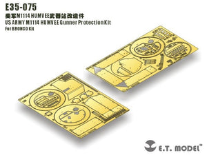 Kit de protection pour tireur M1114 Humvee de l&amp;#39;armée américaine ET Model E35-075 (pour kit BRONCO) (1/35)