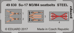 Ceintures de sécurité Eduard 49830 Su-17 M3/M4 STEEL KITTY HAWK 1/48