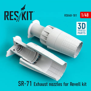TUYAUX D&amp;#39;ÉCHAPPEMENT RESKIT RSU48-0181 SR-71 « BLACKBIRD » POUR MAQUETTE REVELL 1/48